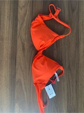 Ardene Neon Orange Triangle Bikini Top